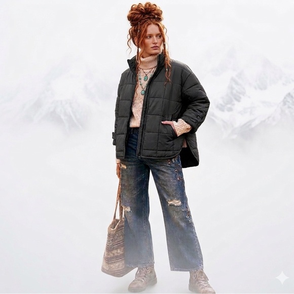 Roxy Jackets & Blazers - ROXY Boxy Black Quilted Zip-Front Jacket NWT L